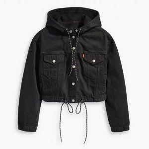 Levi's CINCHED ANORAK TRUCKER Washed Black S